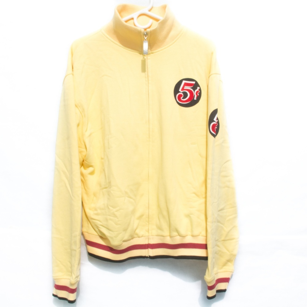 Pepsi Cola 5 Cents Full Zip Yellow Sweater Vintage